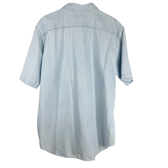 POLO RALPH LAUREN Recent Blue Chambray Short Sleeve Button Down Men's Large Tall - Picture 3 of 9